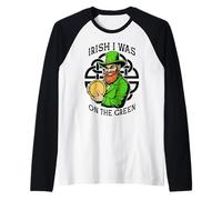 Funny Disc Golf St Patrick Irish I Was on The Green Manche Raglan