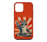 Funny DJ Cat Disco Sound Tech Headphone Music Coque pour iPhone 12 Mini