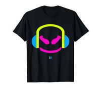 Funny DJ Mallow, Visage Souriant, Vert Fluo T-Shirt Graphique avec Valeur