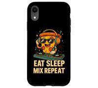 Funny DJ Pizza Slice Music Food Parodie Cartoon Coque pour iPhone XR