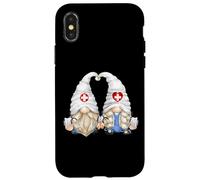 Funny Doctor Couple Gnomes for Women and Pediatric Nurse Mom Coque pour iPhone X/XS