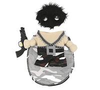 Funny Dog Clothes, Upright Soft Pet Costume for Small Medium Dogs, Breathable Polyester Halloween Dog Costume with Headwear and Top for Daily Wear Holiday Parties Christmas Events (L)