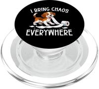 Funny Dog I Bring Chaos Everywhere Propriétaire de Chien Chaos PopSockets PopGrip pour MagSafe
