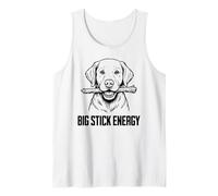 Funny Dog Labrador Owner Human Big Stick Energy Débardeur