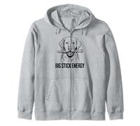 Funny Dog Labrador Owner Human Big Stick Energy Sweat à Capuche