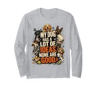 Funny Dog Lover This Dog Things Escalated Quickly Dog Lover Parent Manche Longue