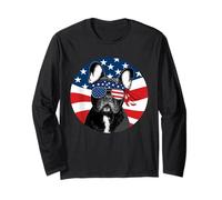 Funny Dog Merica, 4 juillet, pour hommes, enfants, garçons, filles, chien, chiot Manche Longue