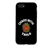 Funny Dog Owner Chaos with Tails Pet Lover Coque pour iPhone SE (2020) / 7/8