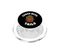 Funny Dog Owner Chaos with Tails Pet Lover PopSockets PopGrip pour MagSafe