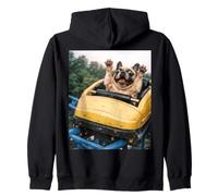 Funny Dog Roller Coaster Meme Silly Graphic French Bulldog Sweat à Capuche
