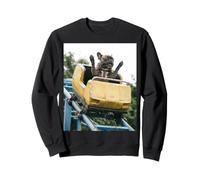Funny Dog Roller Coaster Meme Silly Graphic French Bulldog Sweatshirt
