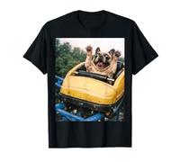 Funny Dog Roller Coaster Meme Silly Graphic French Bulldog T-Shirt