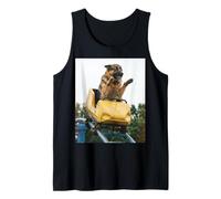 Funny Dog Roller Coaster Meme Silly Graphic German Shepherd Débardeur
