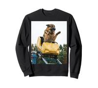 Funny Dog Roller Coaster Meme Silly Graphic German Shepherd Sweatshirt