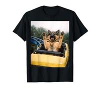 Funny Dog Roller Coaster Meme Silly Graphic German Shepherd T-Shirt