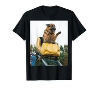 Funny Dog Roller Coaster Meme Silly Graphic German Shepherd T-Shirt