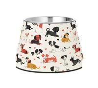 Funny Dogs Gamelle surélevée pour chien 540 ml en acier inoxydable antidérapant haute capacité