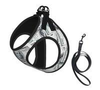 Funny Dollar Money Print Pet Supplies Harnais réglable en maille respirante pour chiens de petite et moyenne taille S-L