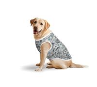 Funny Dollar Money T-shirt décontracté sans manches pour animal de compagnie, gilet pour chien, imprimé en coton doux pour animaux de compagnie, T-shirt respirant pour grand chien (3XL-5XL)