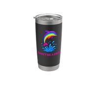 Funny Don't Be A Dick Dauphin coloré des années 90 Gobelet isotherme en acier inoxydable double paroi