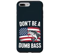 Funny Don't Be Dumb Bass Drapeau américain pêcheur Coque pour iPhone 7 Plus/8 Plus