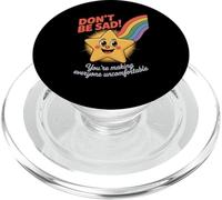 Funny Don't Be Sad IT's Uncomfortable Star Rainbow Femmes Hommes PopSockets PopGrip pour MagSafe