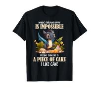 Funny Dragon Cake Humour People Pleaser Sarcastique Citation T-Shirt