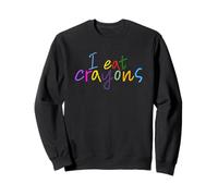 Funny Drawing Adult Coloring Art Teacher - I Eat Crayons Sweatshirt