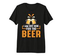 Funny Drinking Team Beers Lovers I Am Just Here for The Beer T-Shirt Haut de Gamme