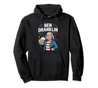 Funny Drunk Benjamin Franklin Independence Day Drinking Sweat à Capuche