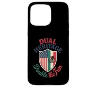 Funny Dual Heritage DNA Mexican American Pride Art Femmes Hommes Coque pour iPhone 15 Pro Max