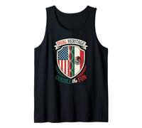 Funny Dual Heritage DNA Mexican American Pride Art Femmes Hommes Débardeur