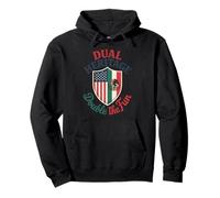 Funny Dual Heritage DNA Mexican American Pride Art Femmes Hommes Sweat à Capuche