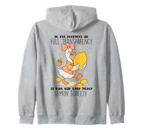 Funny Duck Lemon Shirt Kawaii Cute Goose tenant Citron Femme Sweat à Capuche