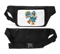 Funny Duck Relaxing with Attitude Sac banane unisexe Noir