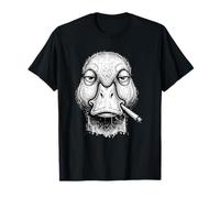 Funny Duck Smoking Cigarette Meme Vintage Grunge Duck T-Shirt