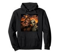 Funny Duo Bigfoot Alien Selfie Rencontre UFO Humour Sweat à Capuche
