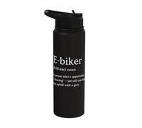 Funny E-Biker Definition Cycling Electric Bike Stainless Steel Insulated Water Bottle