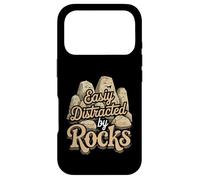 Funny Easily Distracted by Rocks Funny Stone Lover Geologist Coque pour iPhone 17 Pro
