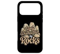 Funny Easily Distracted by Rocks Funny Stone Lover Geologist Coque pour iPhone 17 Pro Max