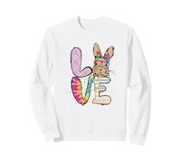 Funny Easter Bunny with Glasses for Women and Rabbit Lover Sweatshirt