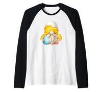 Funny Easter Chicken GNOME for Egg Hunting and Chicken Mom Manche Raglan