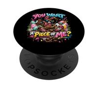 Funny Easter Chocolate Bunny Graffiti Rétro Vous Voulez Un PopSockets PopGrip Adhésif