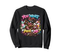 Funny Easter Chocolate Bunny Graffiti Rétro Vous Voulez Un Sweatshirt