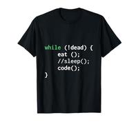 Funny Eat Sleep Code Répétition Programmateur Nerd Graphic T-Shirt