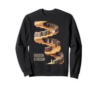 Funny Education is Freedom Saying Étagère à Livres pour Homme et Femme Sweatshirt