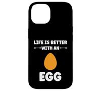 Funny Egg Quote Life is Better with an Egg Coque pour iPhone 14