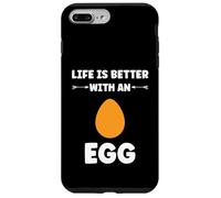Funny Egg Quote Life is Better with an Egg Coque pour iPhone 7 Plus/8 Plus