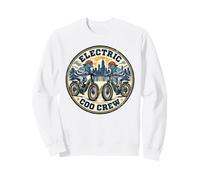 Funny Electric Coo Crew Pigeon E-Bike Riders Art Vieilli Sweatshirt