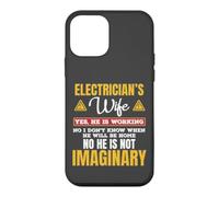 Funny Electricians Wife Yes He's Working Coque pour iPhone 12 Mini